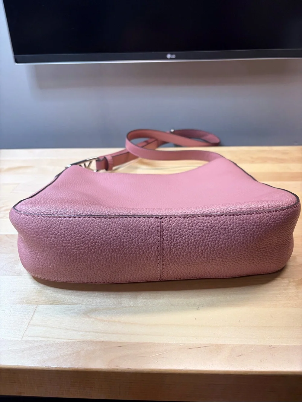 Michael Kors Kensington Dusty Rose Pebbled Leather Crossbody